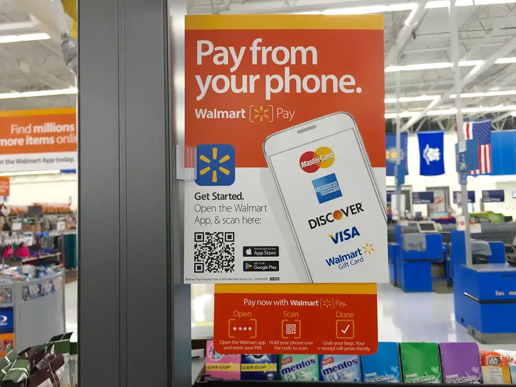 Os pagamentos são aceitos no Walmart