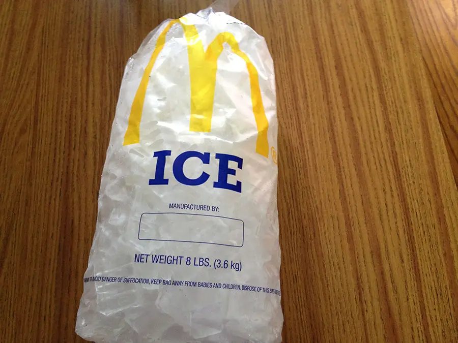 Mcdonald's bag of ice