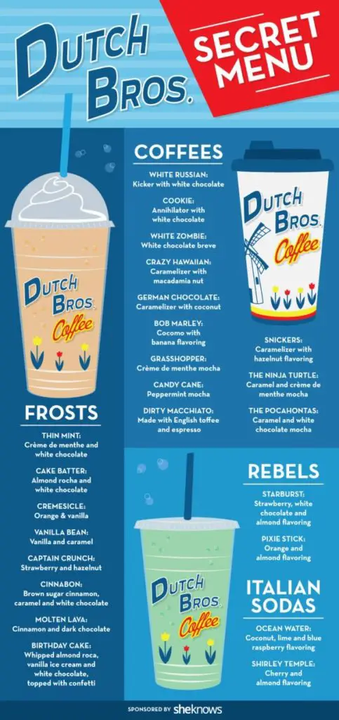 All Dutch Bros Frost Secret Menu