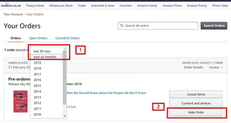 How To Hide Orders On Amazon.com